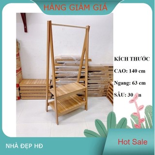 kệ GỖ treo quần áo CHỮ A 2 tầng