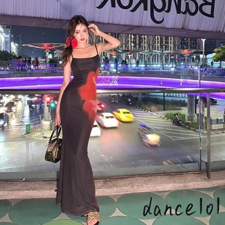 Dance1o1-nữ Mùa Hè In Hoa Bodycon Đảng Spaghetti Dây Không Tay Đầm