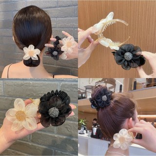 Ánh Sáng Sang Trọng Gạc Hoa Hướng Dương Tóc Vòng Hoa Lấy Kẹp Đuôi Ngựa Bóng Đầu Gạc Phụ Kiện Tóc Cuộn Dây Kẹp Tóc Nữ Kẹp Tóc