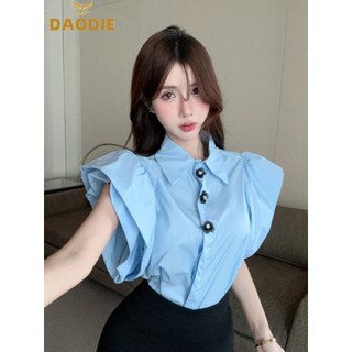 DAODIE áo sơ mi nữ áo kiểu hàn quốc rực rỡ sang trọng trendy nhí nhảnh WCS24607C4 23Z240608
