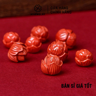 Charm nụ hoa sen chu sa htjewelry pl278