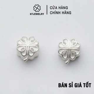 Charm bạc s925 htjewelry cỏ 4 lá cách điệu ph950
