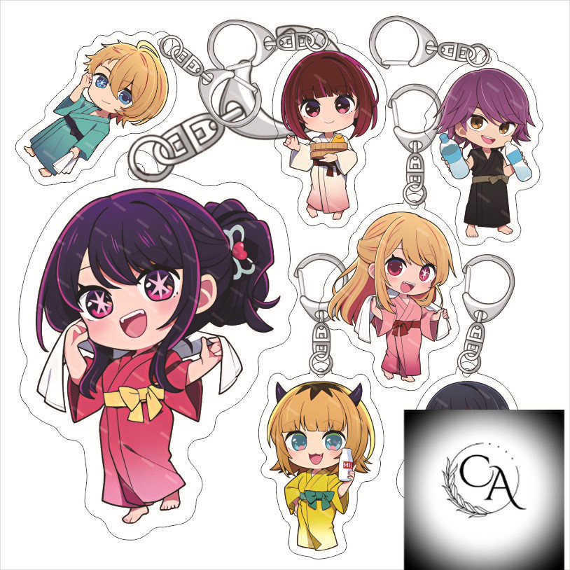 OSHI NO KO Con tôi đẩy Oshi no Ko Quần áo tắm Keyclasp Shinano Ái Acrylic Mặt dây chuyền