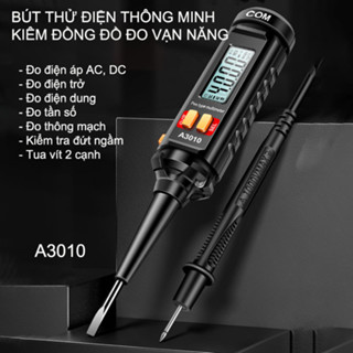 Đồng hồ vạn năng thế hệ mới A3010 kiêm bút thử điện thông minh, kiểm tra dây điện đứt ngầm, đo thông mạch