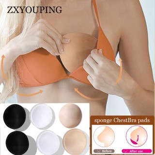 Zxyoupiong 3 cặp cốc thể thao áo ngực chèn miếng lót miếng lót miếng lót bọt biển miếng lót ngực miếng lót bọt biển tròn nâng ngực cô đặc burst quần lót lót lót