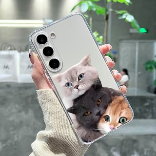 Ốp Lưng Mèo Vui Nhộn Cho Samsung A15 A54 A35 A55 A25 A05 A05s A14 A24 A34 A53 A73 A33 A23 A04s A13 A31 A52s A12 A22 A50 A32 A50s A30s A51 A52 A71 A72 5G Cặp Đôi Mềm Trong Suốt