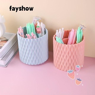 Hộp lưu trữ FAY 5 lưới, 360 đa chức năng° Xô đựng cọ trang điểm quay, Hộp đựng bút INS dung lượng lớn chống nước di động để bàn
