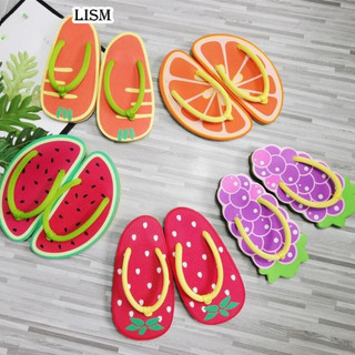 LISM Dép Friut, Dép xỏ ngón trái cây chống trượt cà rốt, Dưa hấu dưa hấu thông thường kỳ nghỉ không thấm nước GM2464UGK