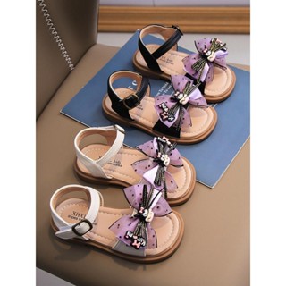 Dép sandal bé gái, Dép sandan Kuromi da Pu siêu mềm sz 26-36, Dép quai hậu đi học cho trẻ em gái Hàng Quảng Châu Cao Cấp
