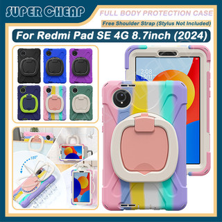 Dành cho Redmi Pad SE 8.7 2024 Redmi Pad SE 4G 8.7inch 360° Vỏ chân đế xoay Vỏ chống sốc hạng nặng