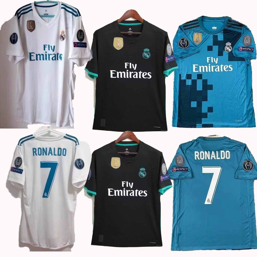 Retro Số 17 18 Real Madrid 2017 2018 Áo Bóng Đá Bóng Đá Đồng Phục Nam
