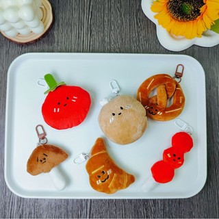 Bánh Kawaii Sang Trọng Quyến Rũ Móc Khóa Vui Bánh Mì Foodie Quà Tặng Cho Bestie Phụ Kiện Túi Dễ Thương