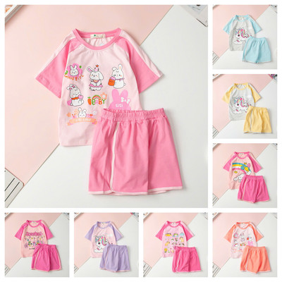 Bộ quần áo bé gái LITIBABY ngắn tay hình Pony, cầu vòng size 4 đến 12 tuổi