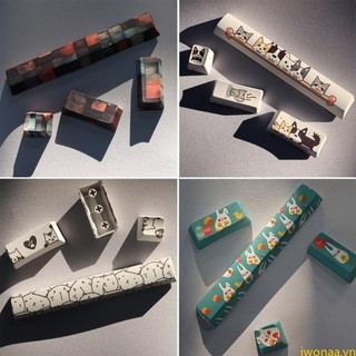 Iwo 4 keycap bộ bàn phím keycaps tùy chỉnh oem năm mặt 4 chìa khóa nhuộm-sub keycap