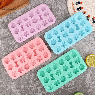 Henghome 1 18 Khoang Hoa Thắt Nơ Khuôn Silicon DIY Pudding Đá Dụng Cụ Nướng Bánh Bánh Quy Bánh Ngọt Món Tráng Miệng Fondant Khuôn Bánh TFG