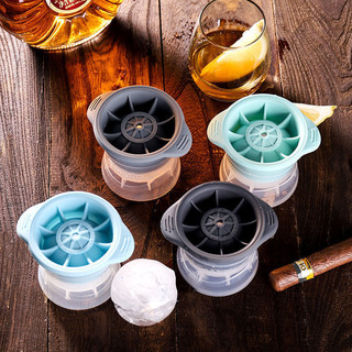 Khuôn làm đá silicon whisky tròn cấp thực phẩm viên đá hình cầu làm đá khuôn