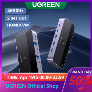 Ugreen Bộ Chuyển Đổi hdmi 2.0 kvm 4k60hz 2 Trong 1