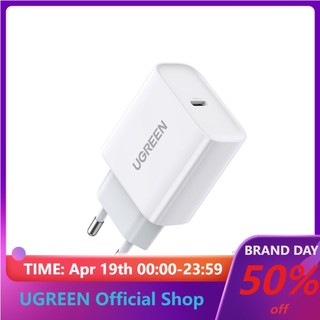 Củ Sạc Nhanh UGREEN USB 4.0 3.0 20W PD Cho Hệ Điều Hành iOS 12 11 X XS XR 8