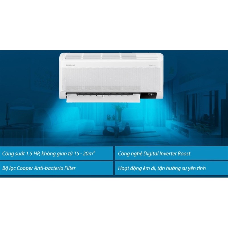 Máy lạnh Samsung Inverter 1.5 HP AR13CYFAAWKNSV 2023 (wifi) - Sản xuất tại THÁI LAN