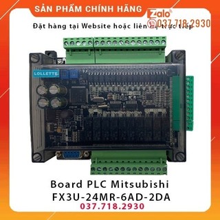 Fx3u-24mr-6ad-2da - bộ điều khiển lập trình plc mitsubishi - board plc mitsubishi fx3u-24mr-6da2da