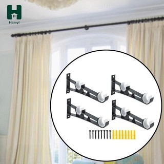 4 Miếng Rèm Thanh Chân Đế Có Ốc Vít Kim Loại Cho 1 inch Đến 1 1 / 4 inch Thanh