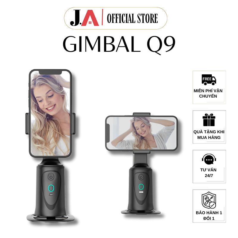Tay Cầm Gimbal selfie Q9 Tự Động Dịch Chuyển Theo Người Xoay 360 Độ, Không App Không Bluetooth  J.A 