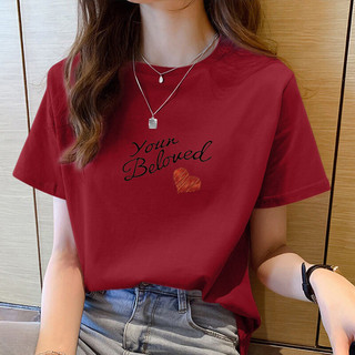 Áo thun nữ Áo ngắn tay Áo thun nữ mới Áo thun nữ mùa hè Áo thun nữ cổ tròn dáng rộng hàng đầu thời trang Áo thun nữ dáng rộng hàng đầu 大 ❈ ❥ ❈ M-4XL