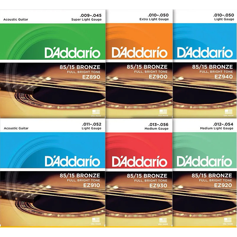D 'Addario EZ910 EZ890 EZ900 EZ920 EZ930 Dây đàn Guitar Daddario Acoustic tuyệt vời,