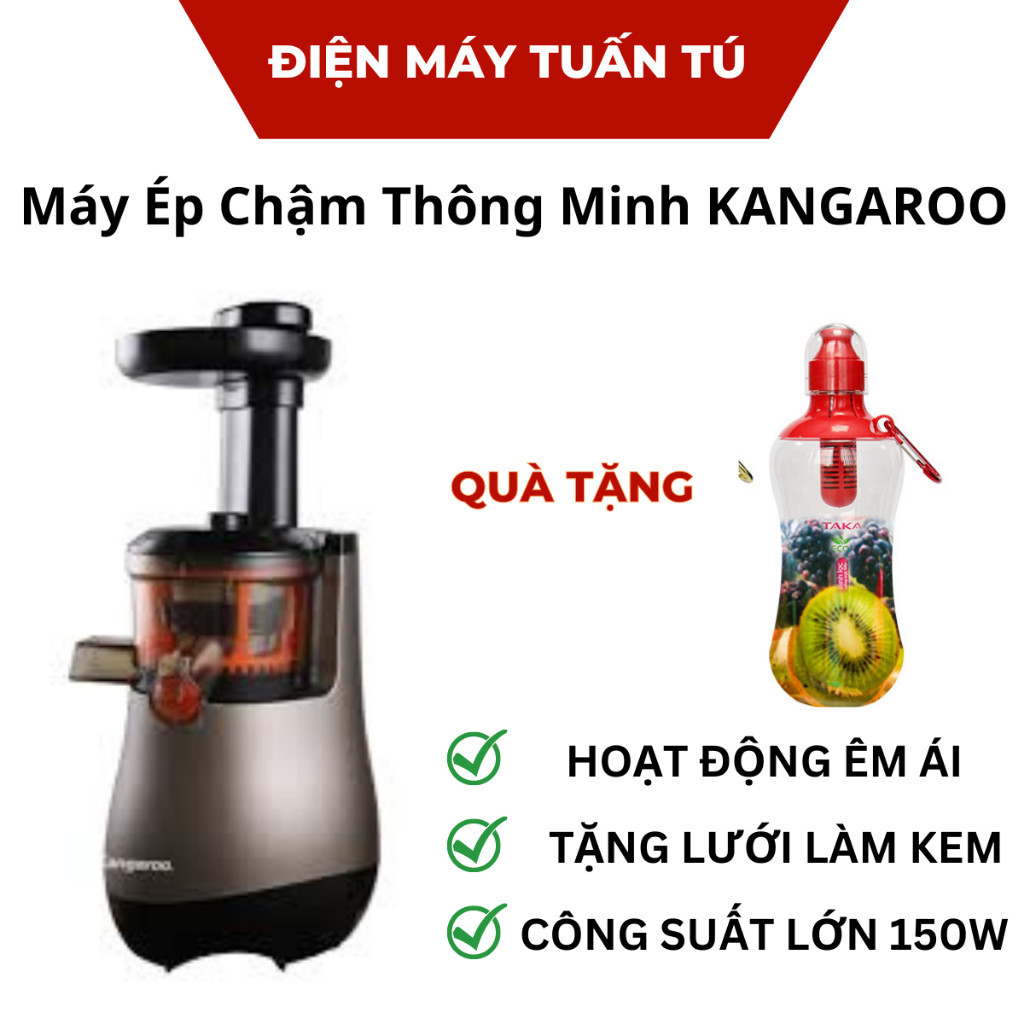 [Rẻ vô địch] Máy ép chậm Kangaroo KG150SJ, máy ép trái cây   làm kem tốc độ chậm , linh kiên máy, CHÍNH HÃNG