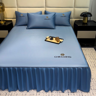 Bộ ga trải giường thêu màu trơn phong cách Bắc Âu 6 lựa chọn Khăn trải giường thêu lụa băng Váy trải giường Khăn trải giường Đơn / Siêu đơn / Nữ hoàng / Vua / Bộ đồ giường cỡ siêu vua Vỏ gối