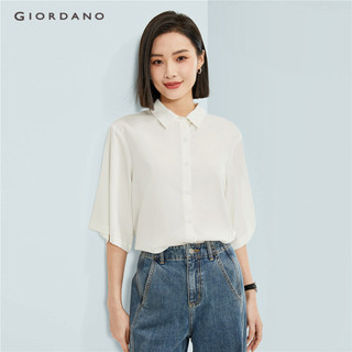 Giordano women modal loose short sleeve shirt 13344202