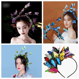 1 phụ kiện tóc cô dâu với phụ kiện sân khấu đường băng studio bóng bướm