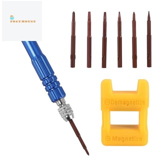 Bộ điều khiển vít nhỏ 6 trong 1 từ tính, Bộ tuốc nơ vít nhỏ Vít Mini hoàn hảo cho điện thoại di động, đồng hồ, kính mắt, v.v.