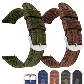 24mm 22mm 20mm 18mm Dây đeo vải Nylon Tương thích cho Samsung Galaxy Watch 6 5 4 Gear S3 Active 2 6 4Class Huawei 4Pro GT3 2e