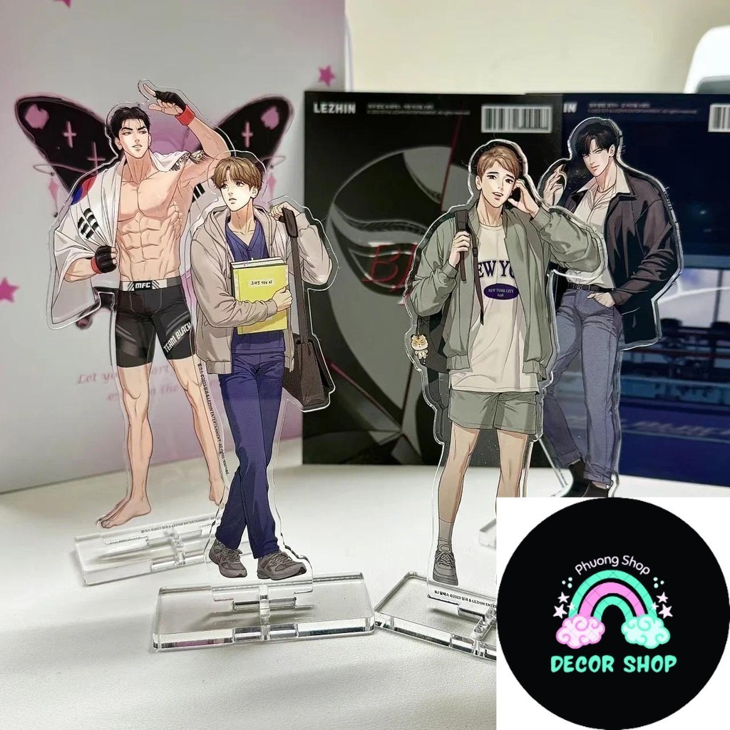 Hàn Quốc BL Manwha BJ Alex Acrylic Đứng Jiwon Dong Gyun Hình Hiển Thị Manga Hàng Hóa Bộ Sưu Tập Bàn 