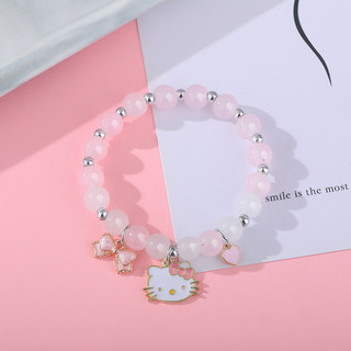 Phong Cách Mới KT Mèo Hợp Kim Từ Handmade Đơn Giản Phù Hợp Với Hello Kitty Mặt Dây Chuyền Vòng Tay Quà Tặng Cho Bạn Gái Vòng Tay Bán Buôn 10023