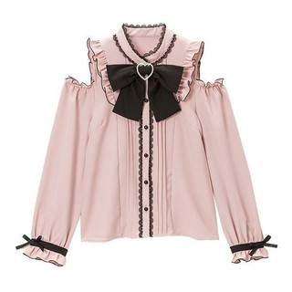 Áo Sơ Mi Gothic F & X Kích Thước Lớn Xuân Thu Thu Giảm Tuổi Thiết Kế Niche Áo Sơ Mi Nữ Ngọt Ngào Phong Cách Cay Ngoài Vai Áo Sơ Mi Retro Nhật Bản
