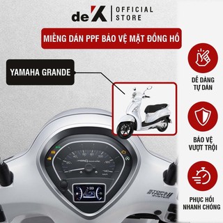Bộ 2 tấm dán xe Grande Miếng dán PPF bảo vệ mặt đồng hồ xe Yamaha Grande 2018- 2022 |  Pskin ( Bảo hành 12 tháng)