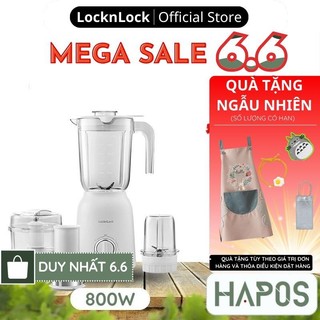 Máy xay sinh tố đa năng LocknLock 1.5L 800W Chính hãng, xay thịt, xay hạt EJM416WHT - BẢO HÀNH 2 NĂM - HAPOS OFFICIAL