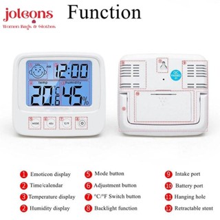 Máy đo độ ẩm điện tử JOLEONS Trạm thời tiết trong nhà Nhiệt kế phòng bé