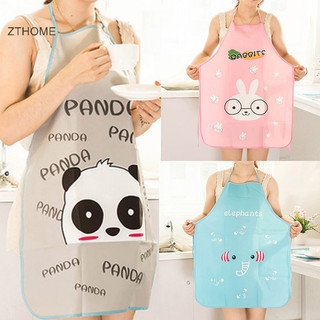 Zthome home nữ chống thấm nước hoạt hình dễ thương nhà bếp nhà hàng nấu ăn yếm tạp dề tạp dề hot