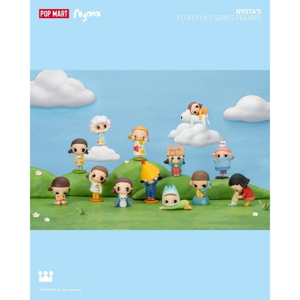 Chọn POP MART Nyota Fluffy life Series Bộ hộp ngẫu nhiên Giấy phép đích thực Thẻ kiểm tra nhân vật K