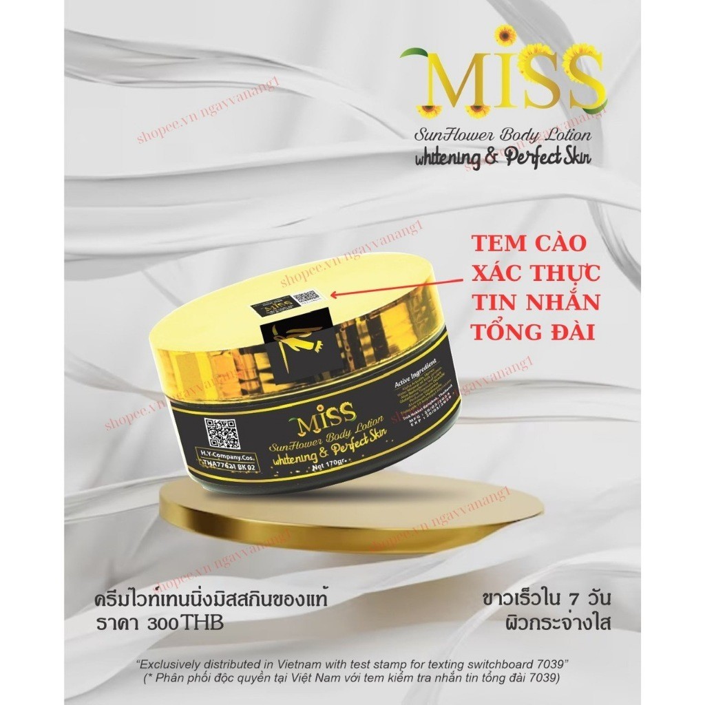kem dưỡng body Miss