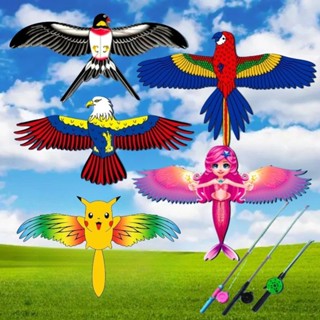 Cần Câu Diều, Phim Hoạt Hình Diều Năng Động Cho Trẻ Em, Đồ Chơi Mini Bằng Nhựa Vẹt Đại Bàng Nuốt Diều