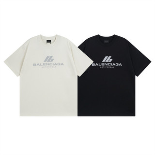 Thời TRANG BAL647GA Áo thun Cotton nam nữ 3m in chữ phản quang Áo ngắn tay dáng rộng