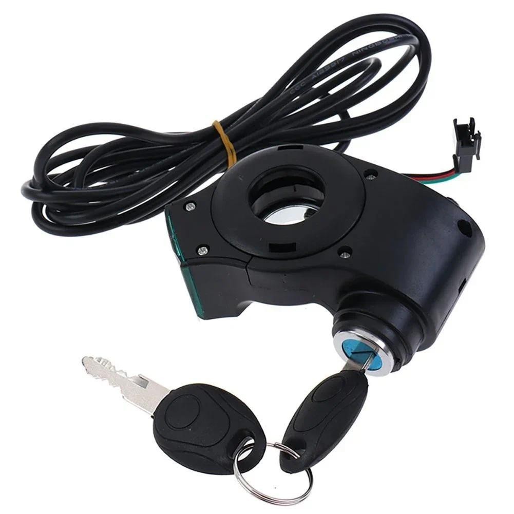 Khóa Công Tắc Nguồn Khóa Pin 24-72V Màn Hình Tiết Lưu Ngón Tay Cái Ga Ebike Xe Tay Ga Có Chìa Khóa 1
