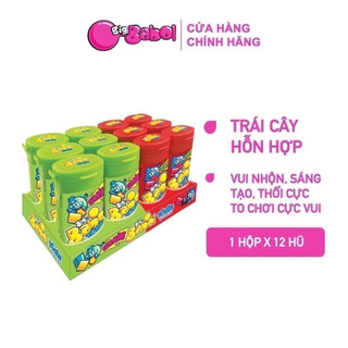 Kẹo cao su thổi Big Babol TÔ Màu Hộp 12 hũ