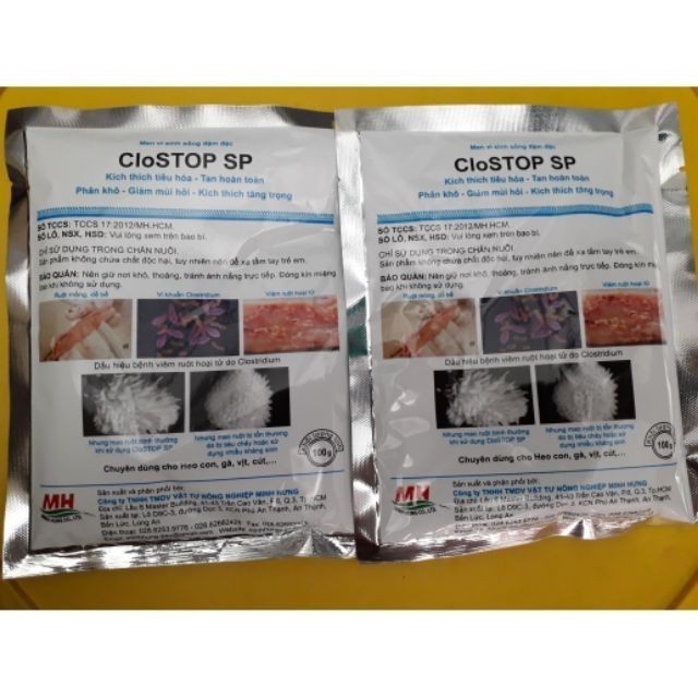 Clostop 100g. Phân khô - Giảm mùi hôi - Kích thích tăng trọng