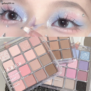 Huazhenmian [Jaded] Phấn mắt 16 màu – Phấn mắt nhiều màu – Trang điểm nổi bật mắt – Sparkle Shiny Shimmer Matte – Chống thấm nước lâu dài - Trang điểm mắt