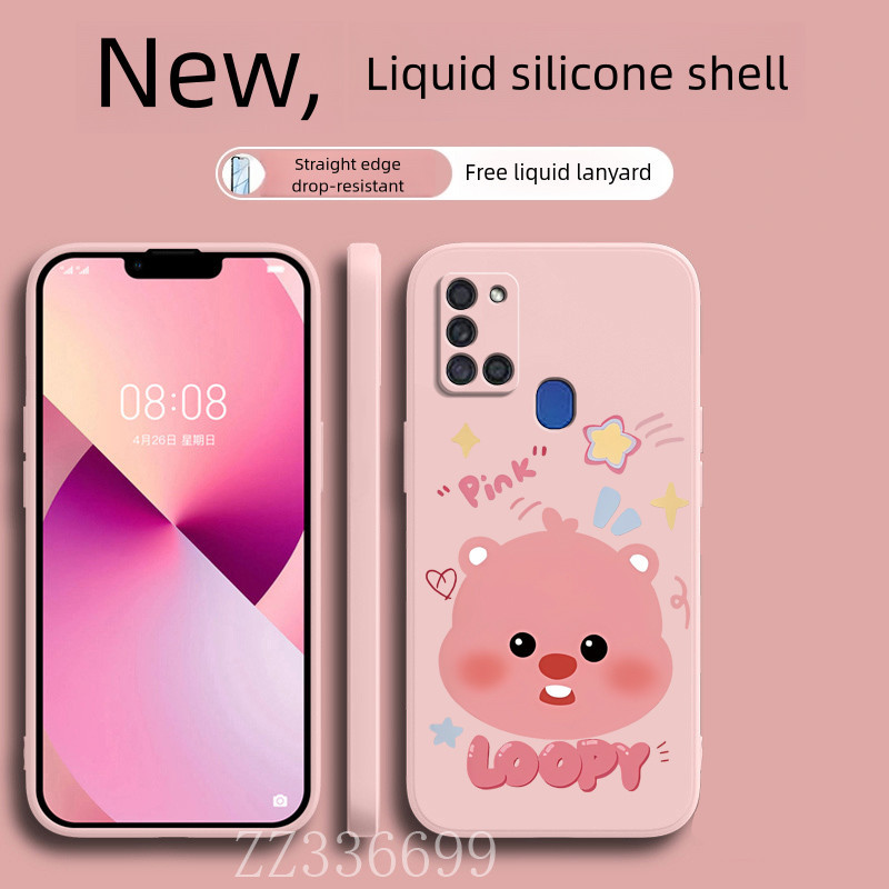 Ốp lưng bảo vệ silicon cho Samsung A21S Loopy